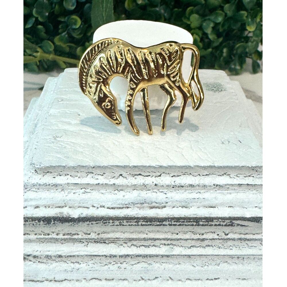 Vintage Zebra Brooch - African Safari